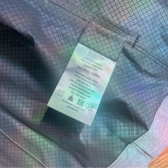 FootJoy FJ DryJoys Hydrolite Rain Jacket Gray Full Zip M Blackhawks Logo NWOT - Picture 8 of 13